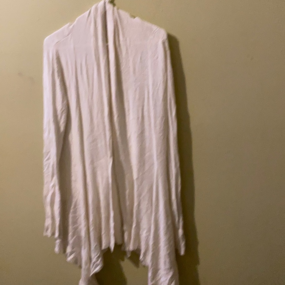 Off White Light Weight Detailed Open Sweater